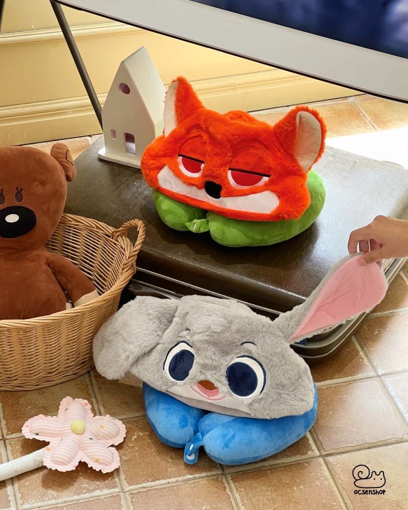 Gối kê cổ kèm mũ cartoon