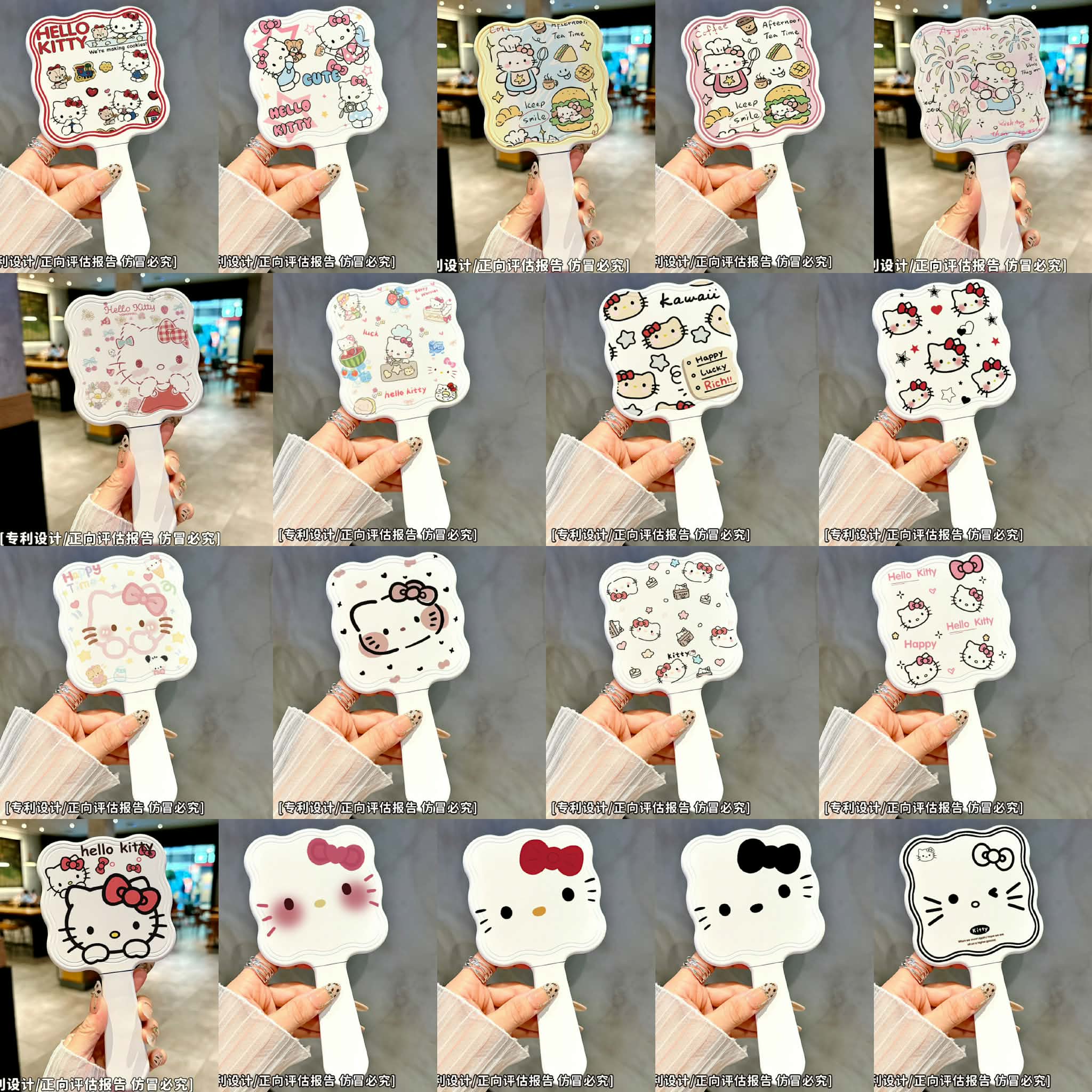 Gương cầm tay kèm lược Hello Kitty (10,5x20cm)