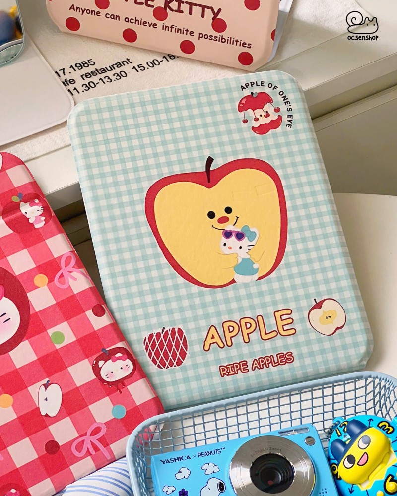 Gương gập bọc da Apple Kitty
