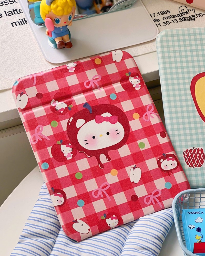 Gương gập bọc da Apple Kitty
