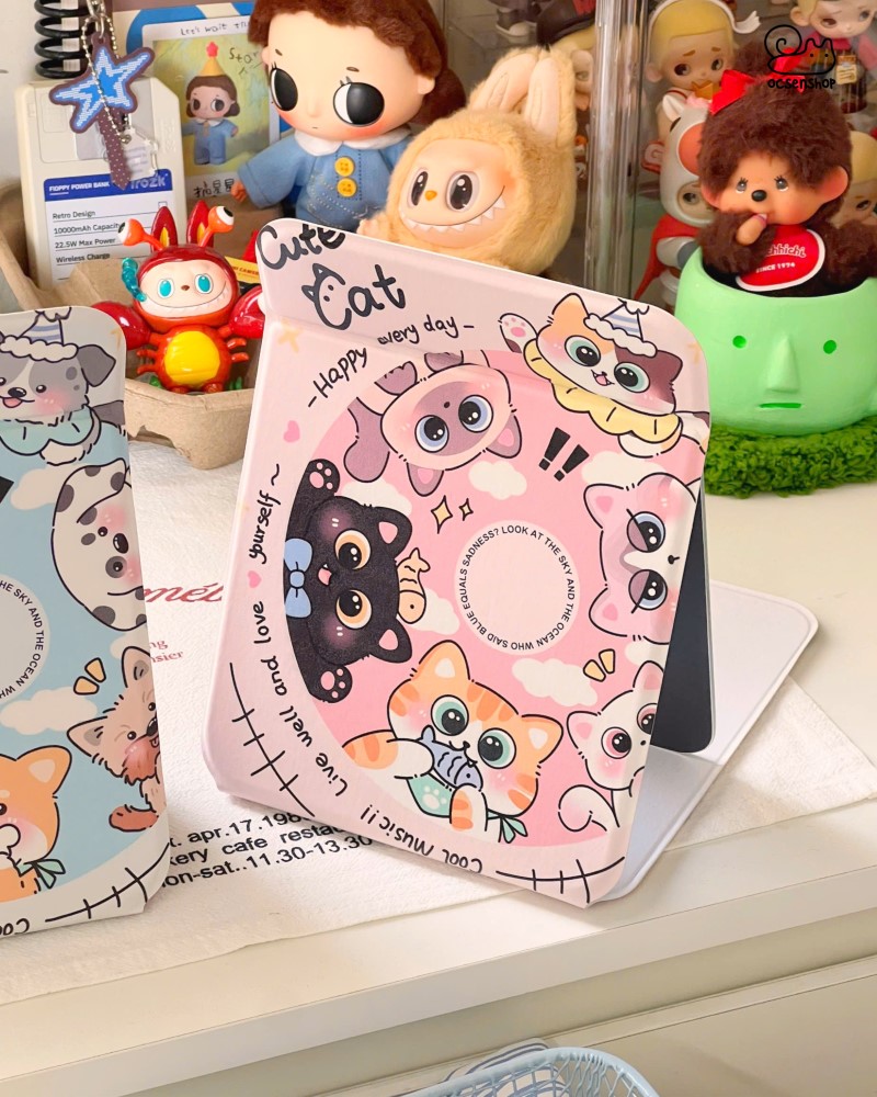 Gương gập bọc da Cute Animal