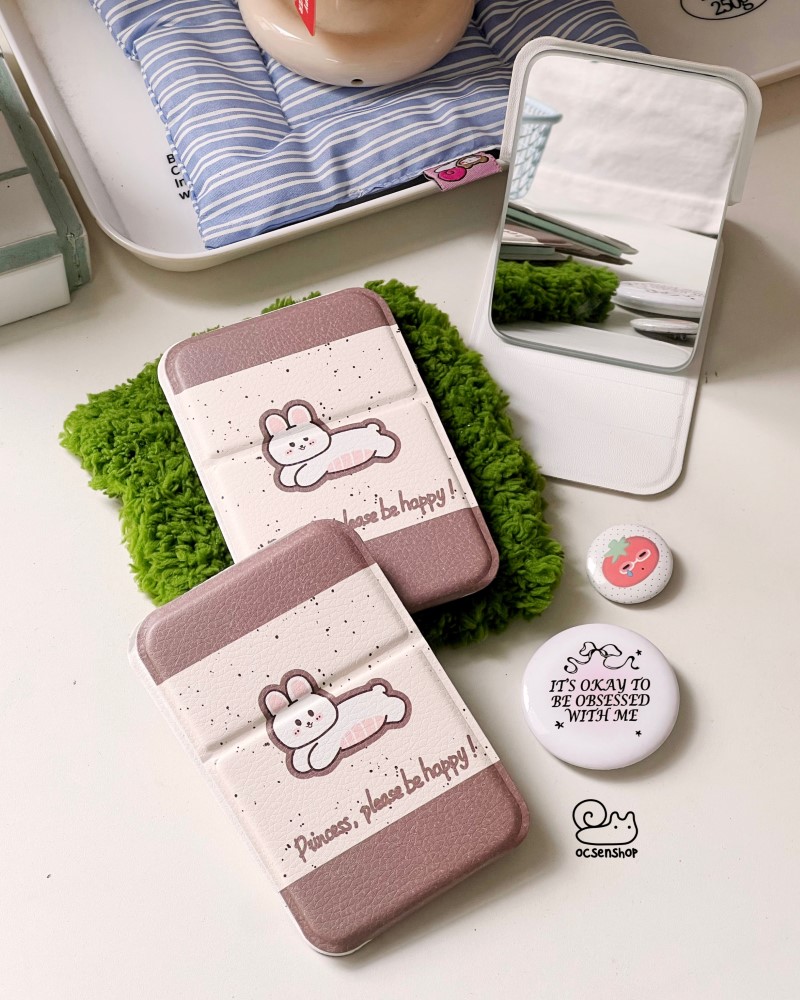 Gương gập bọc da Động vật (21x15,7cm)