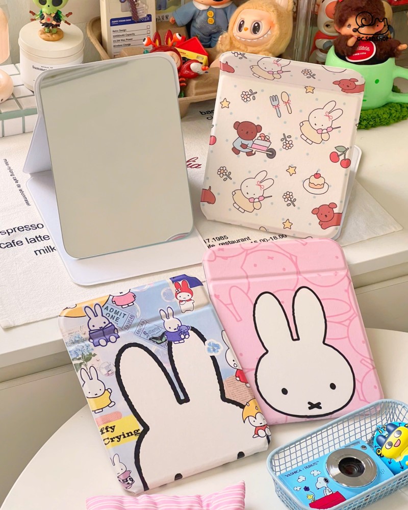Gương gập bọc da Miffy (15x20cm)