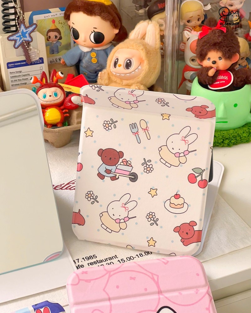 Gương gập bọc da Miffy (15x20cm)