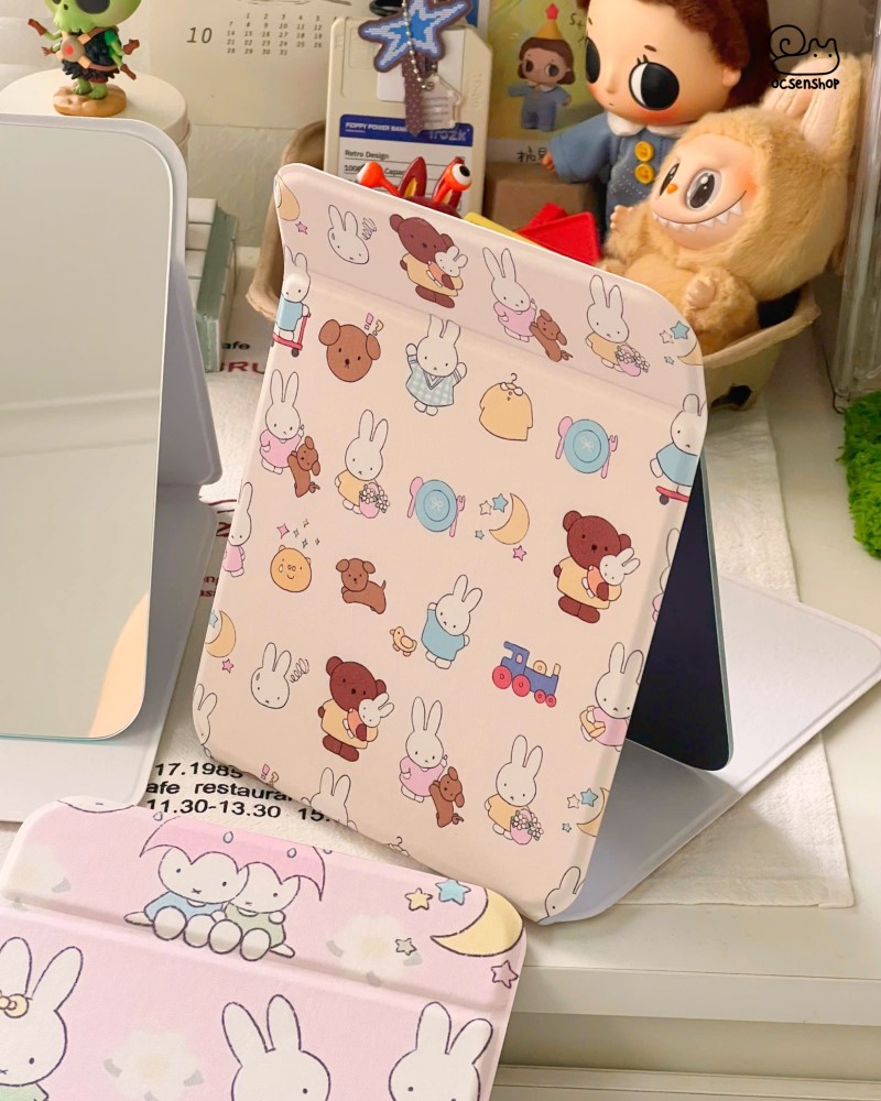 Gương gập bọc da Miffy (15x20cm)