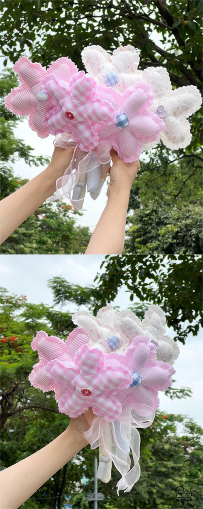 Hoa vải bông họa tiết