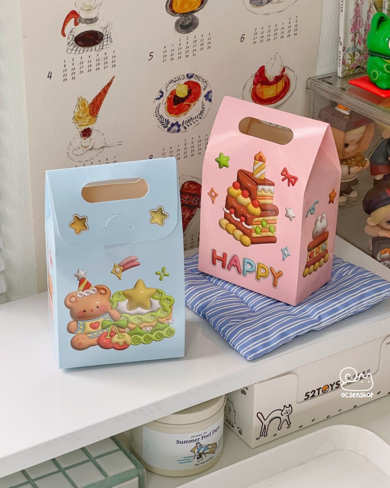 Hộp quà chữ nhật Động vật có tay cầm (10x15,3cm)