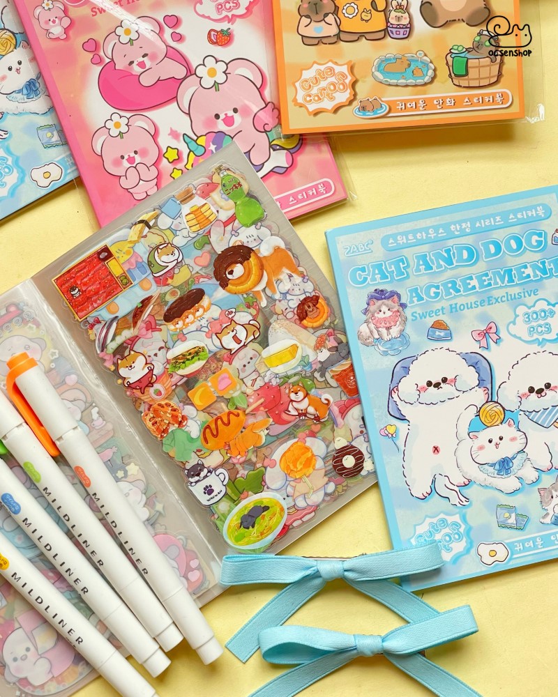 Hộp sticker Cute Cartoon (20 tấm)(10x15cm)