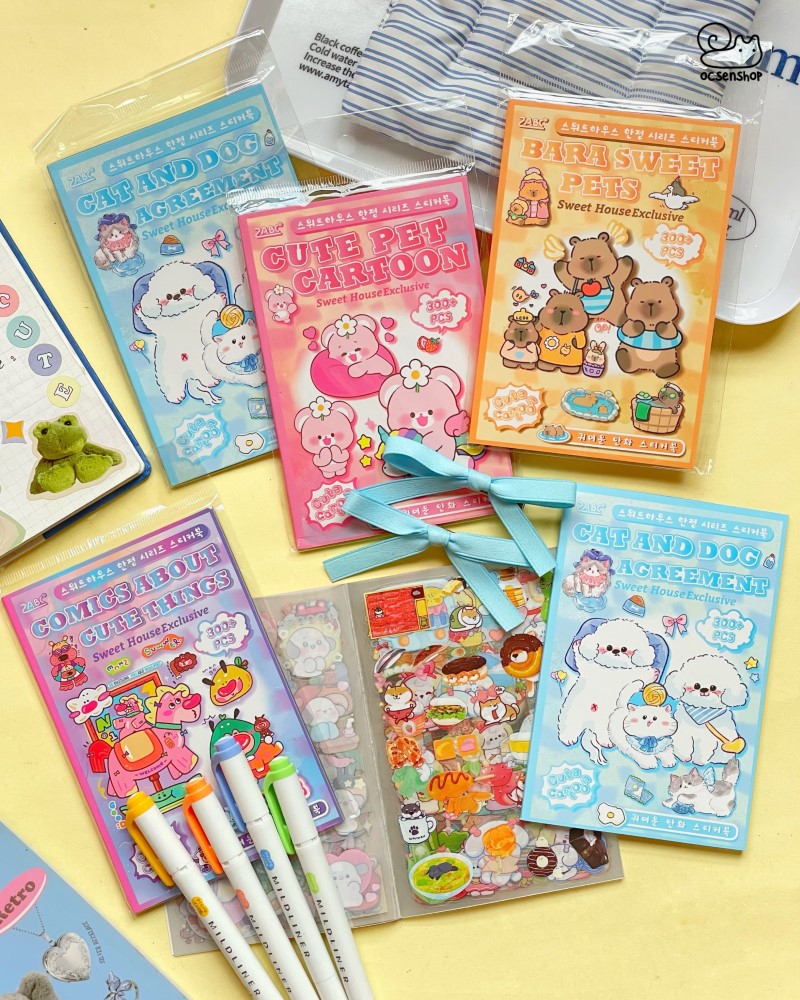 Hộp sticker Cute Cartoon (20 tấm)(10x15cm)