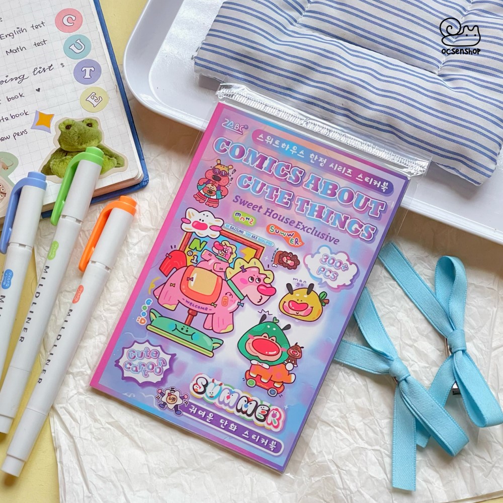 Hộp sticker Cute Cartoon (20 tấm)(10x15cm)