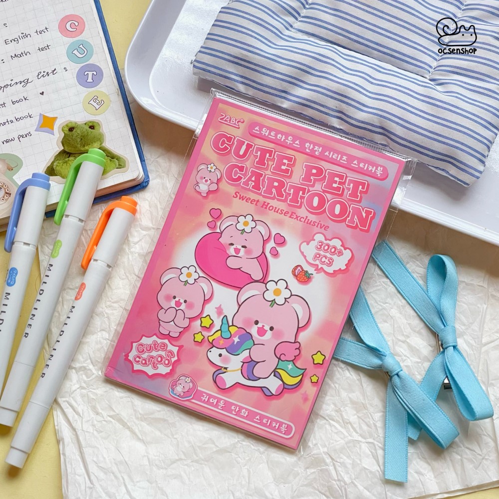 Hộp sticker Cute Cartoon (20 tấm)(10x15cm)