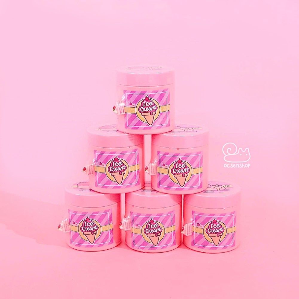 Slime Kem dâu úp ngược (DIY CLAY)