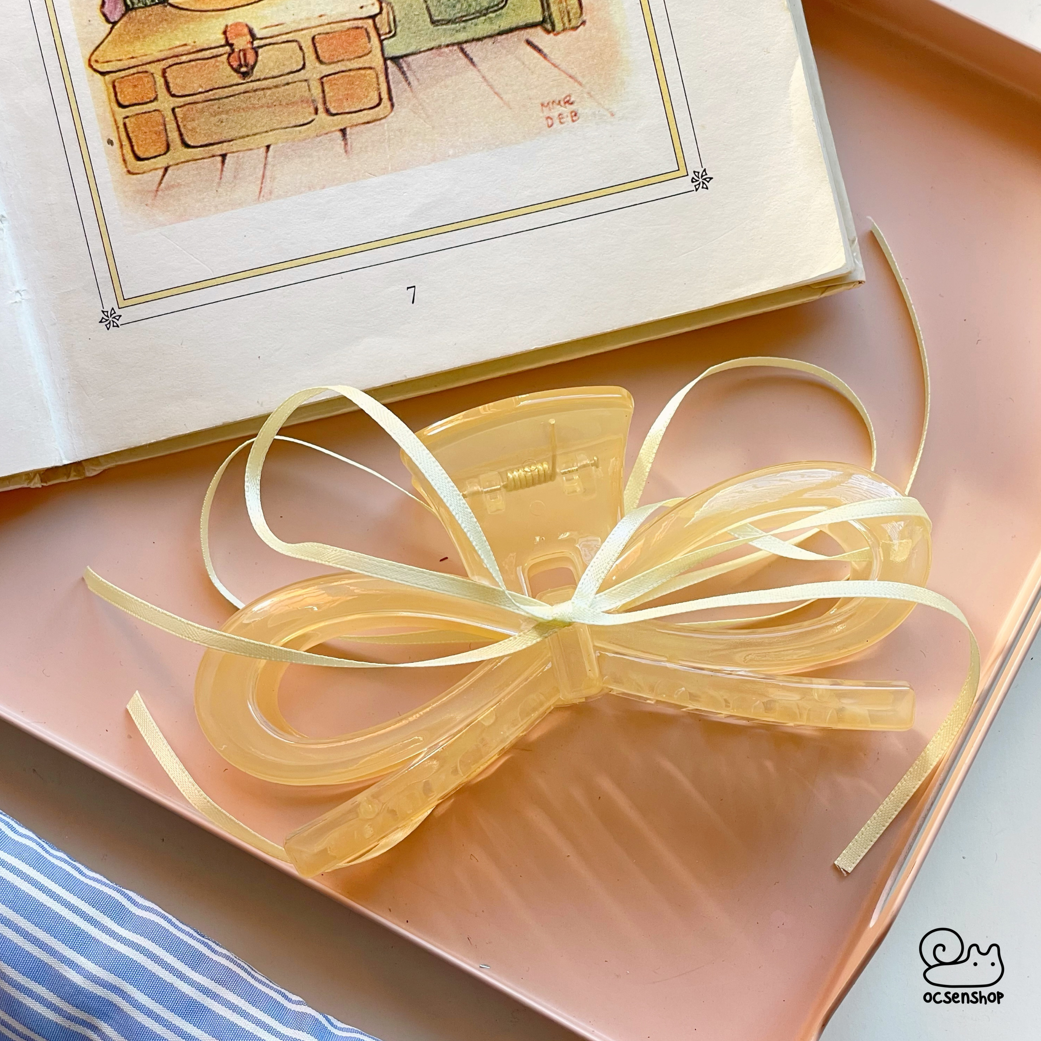 Kẹp càng cua Nơ ruy băng (13cm)