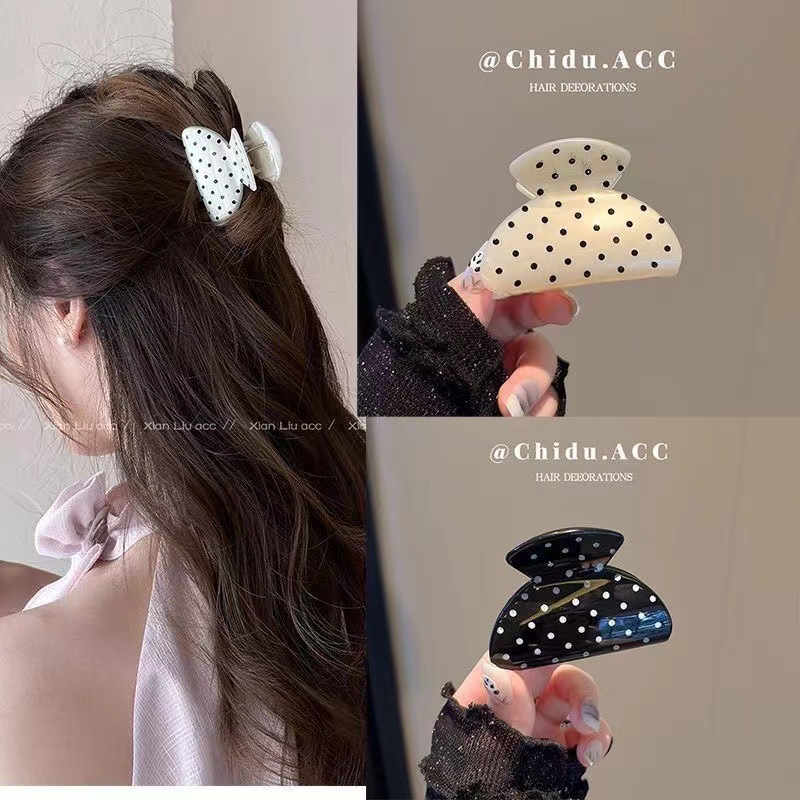 Kẹp càng cua chữ D chấm bi