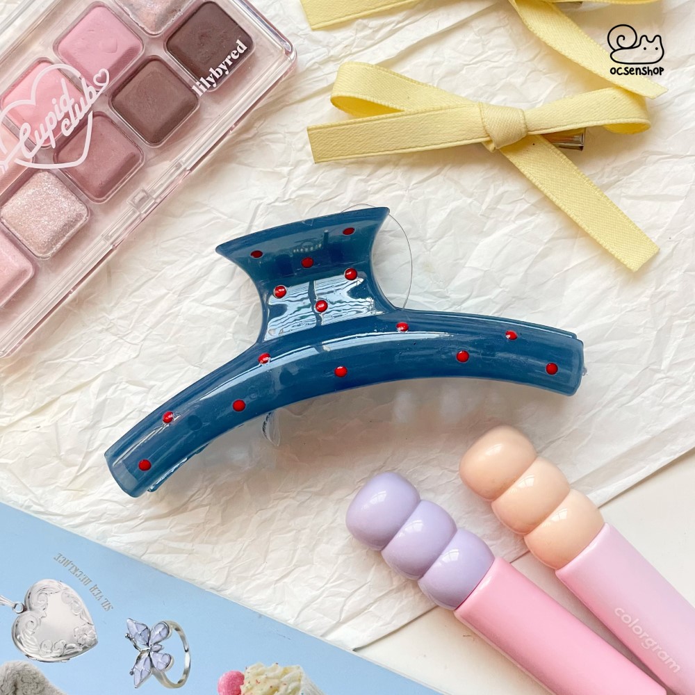 Kẹp càng cua chấm bi đỏ (11cm)