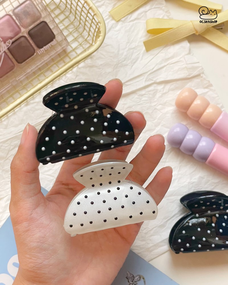 Kẹp càng cua chữ D chấm bi