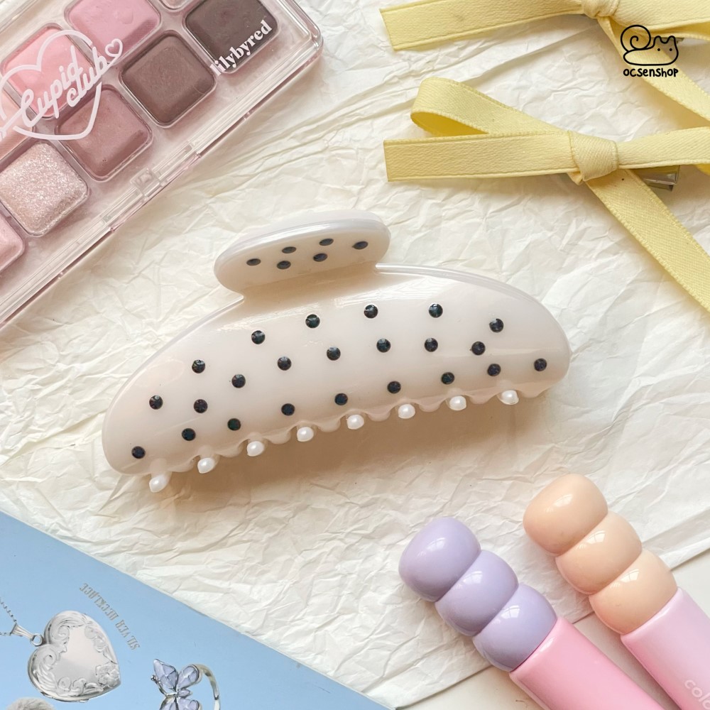 Kẹp càng cua chữ D chấm bi