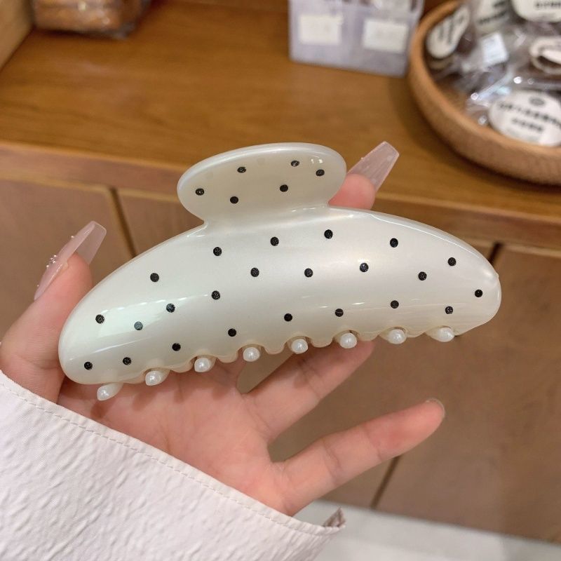 Kẹp càng cua chữ D chấm bi