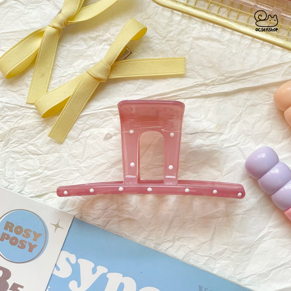 Kẹp càng cua chữ T chấm bi (9cm)