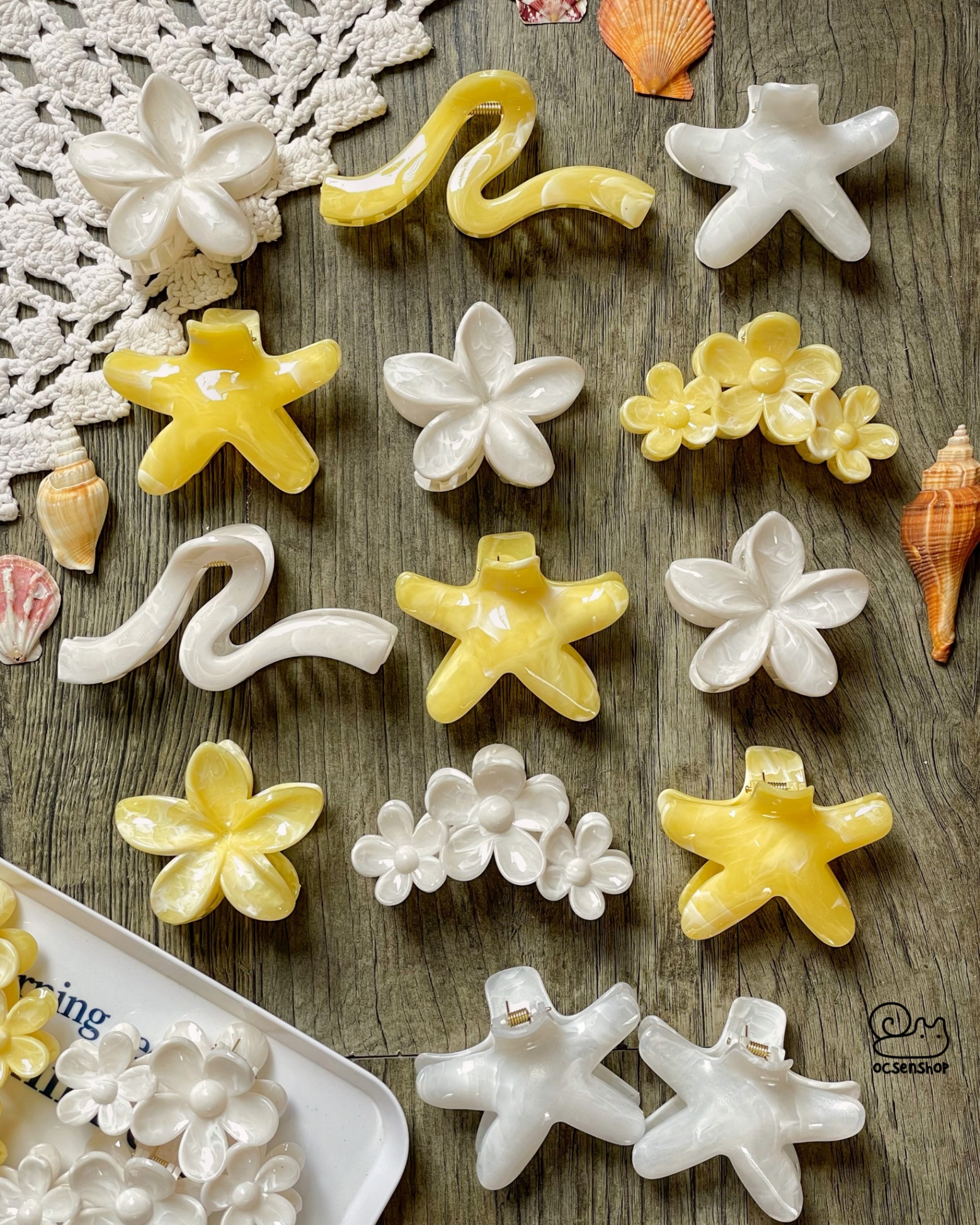 Kẹp càng cua gợn sóng kmarble (11cm)