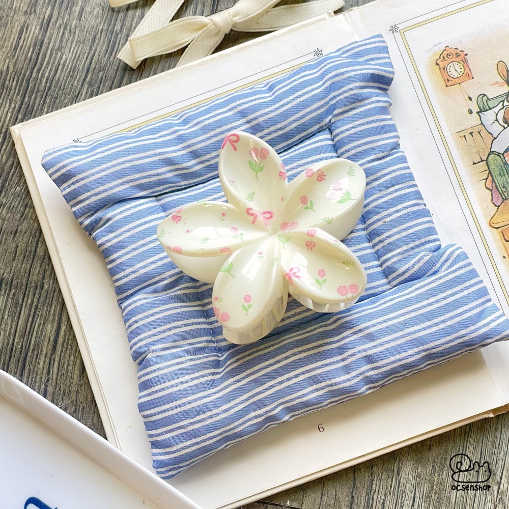 Kẹp càng cua hoa sứ họa tiết (8,5cm)