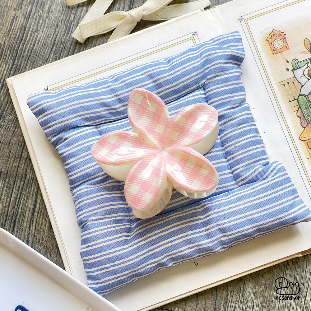 Kẹp càng cua hoa sứ họa tiết (8,5cm)