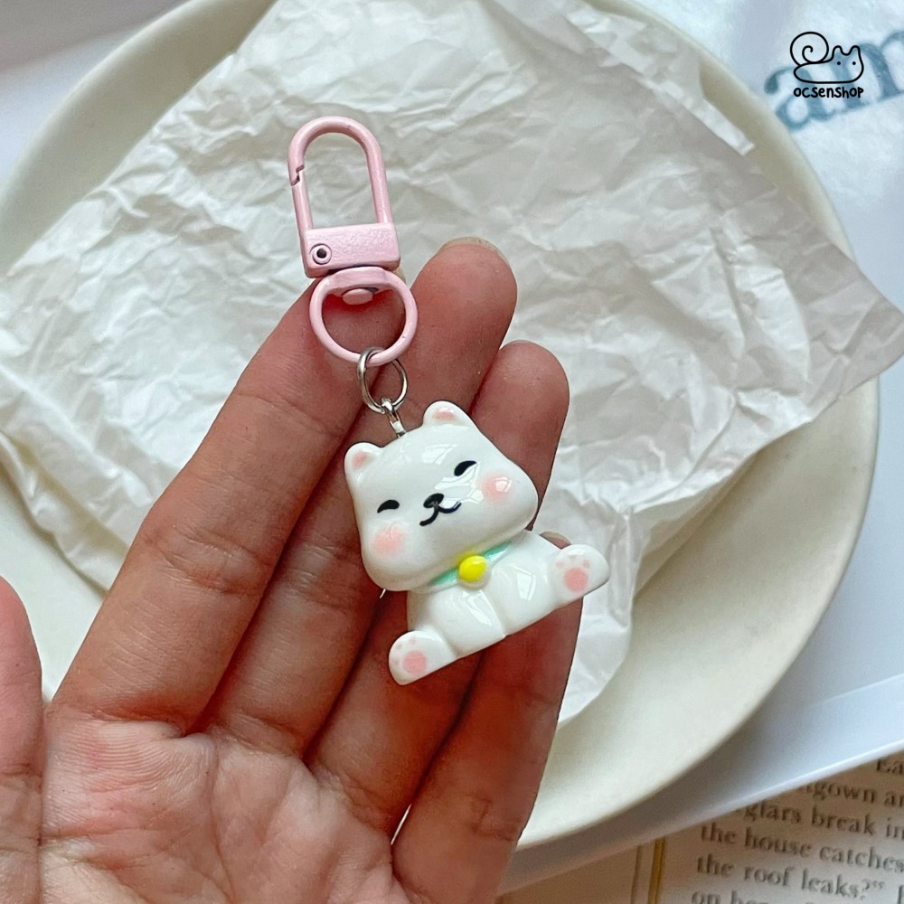 Móc đa năng Cún trắng