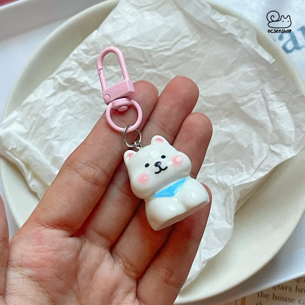 Móc đa năng Cún trắng