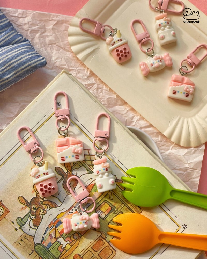 Móc đa năng Hello Kitty cosplay đồ ăn