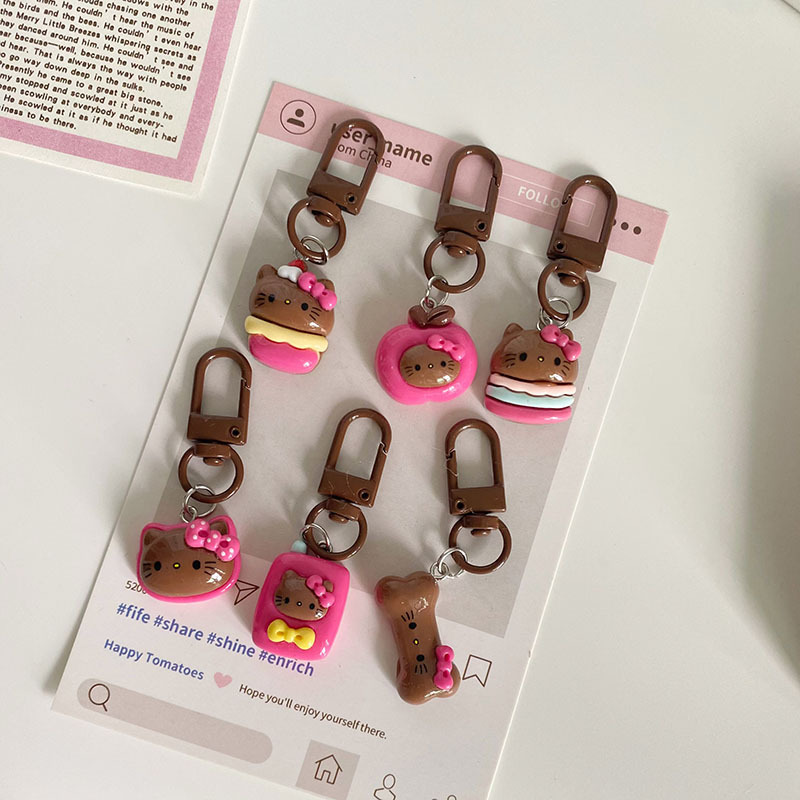 Móc đa năng Hello Kitty nâu