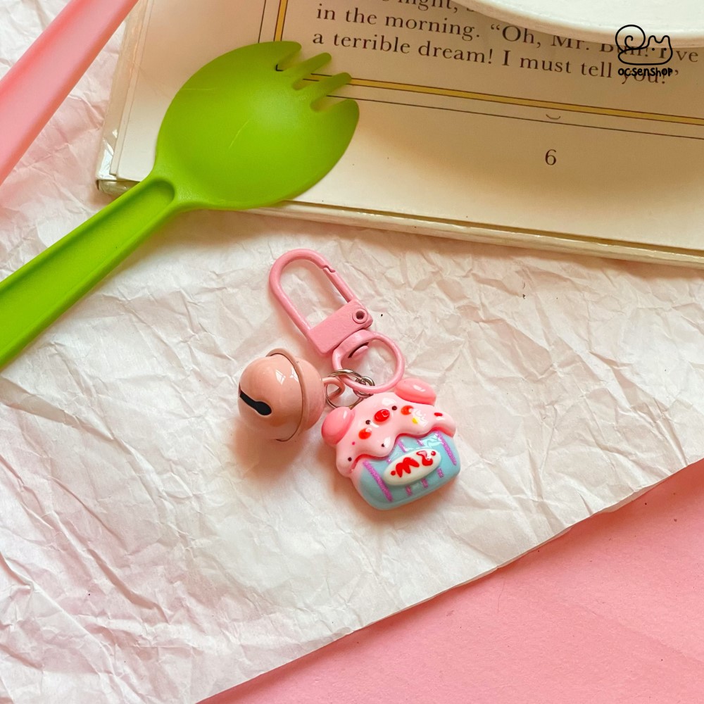 Móc đa năng Heo hồng kèm chuông