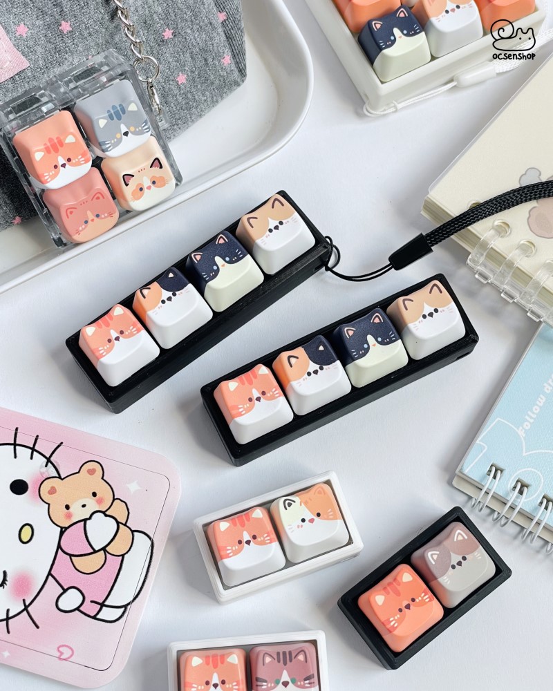 Móc khóa Keycap Mèo (2 phím)