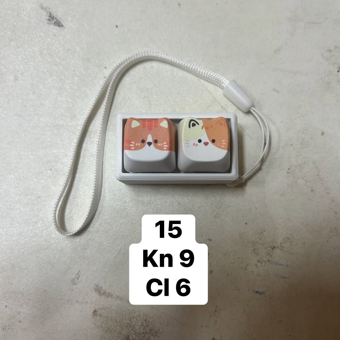 Móc khóa Keycap Mèo (2 phím)