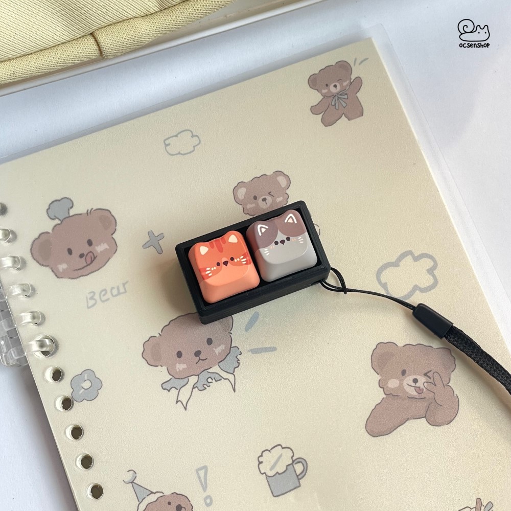 Móc khóa Keycap Mèo (2 phím)