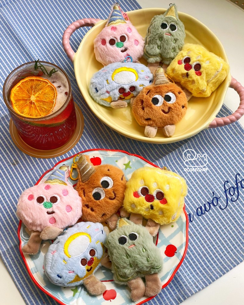 Móc khóa bông Bánh quy (11,5cm)