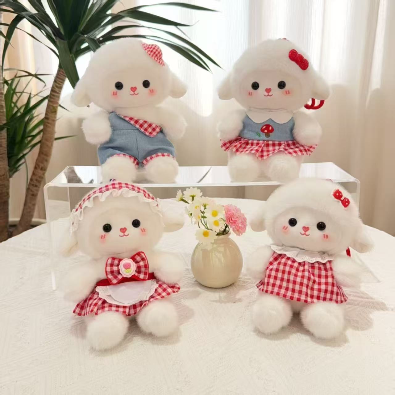Móc khóa bông Cừu má hồng (16cm)