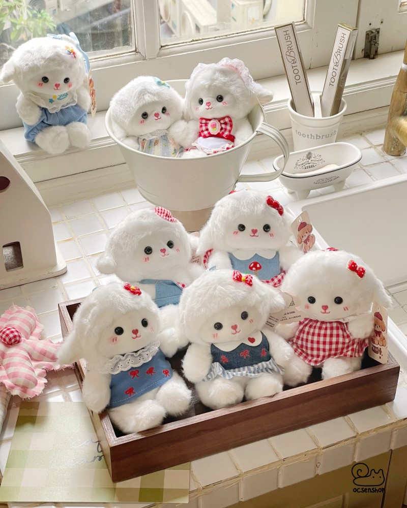 Móc khóa bông Cừu má hồng (16cm)