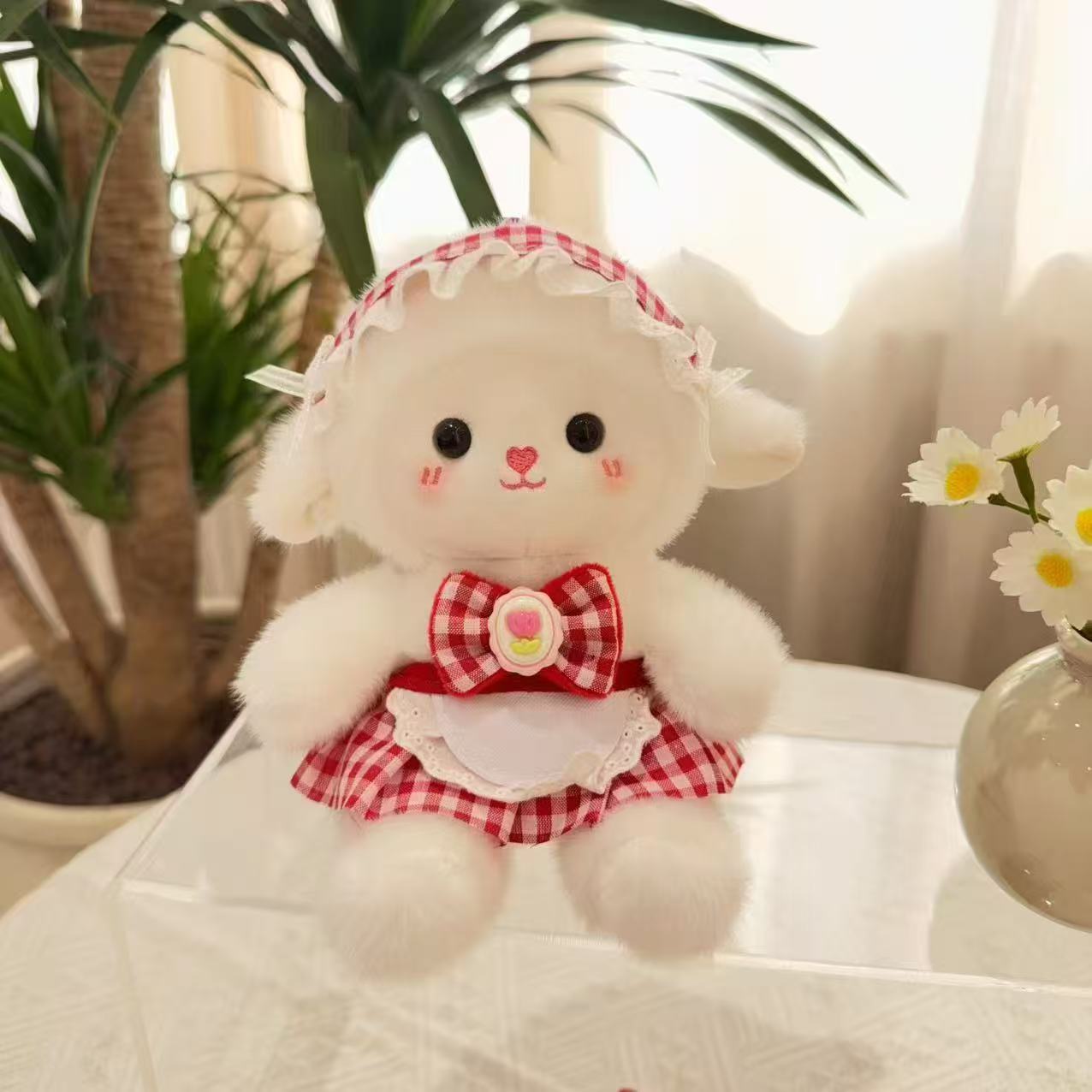 Móc khóa bông Cừu má hồng (16cm)