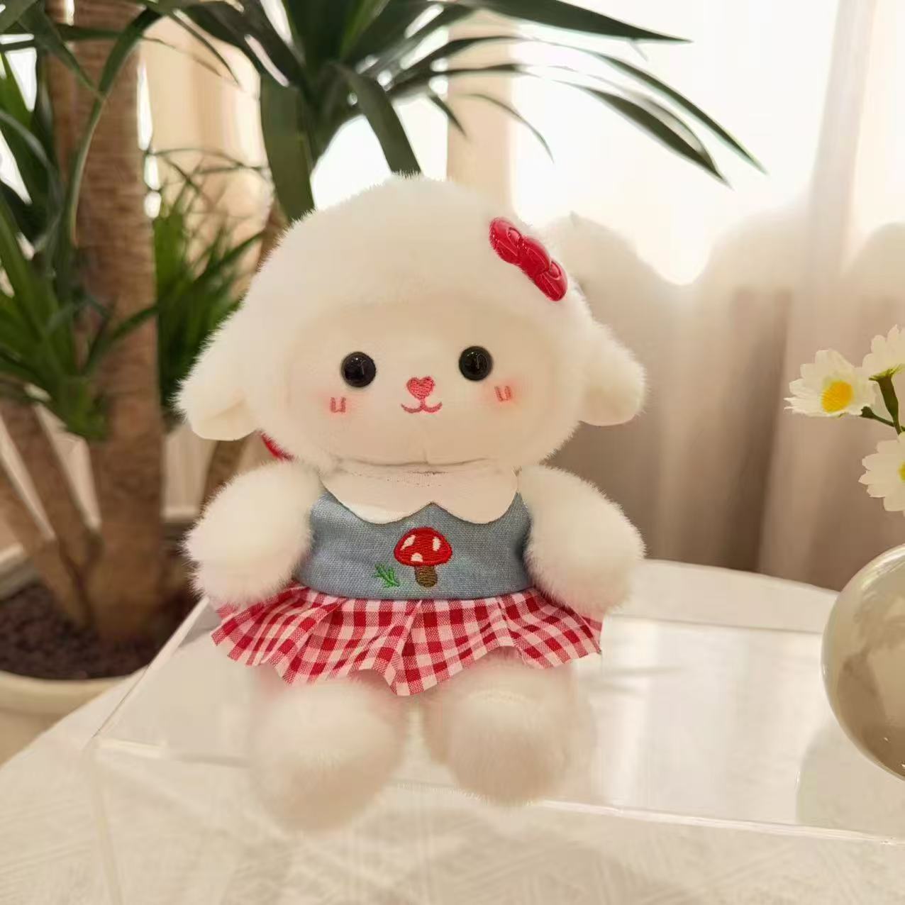 Móc khóa bông Cừu má hồng (16cm)