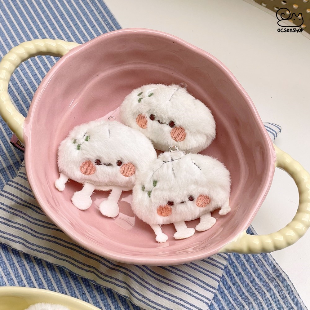 Móc khóa bông Dimsum