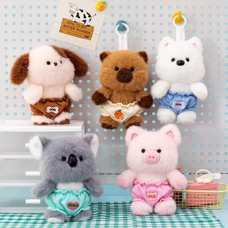 Móc khóa bông Động vật mặc tã (12cm)