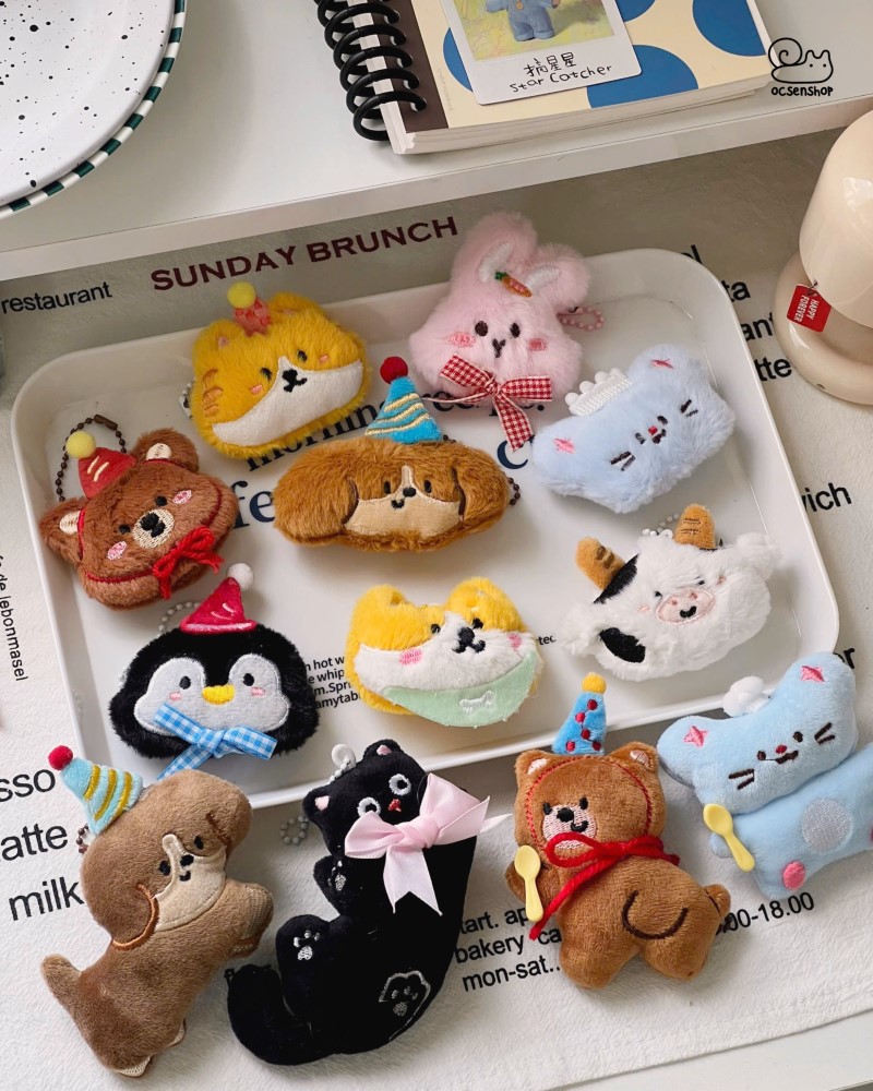 Móc khóa bông Động vật nice day