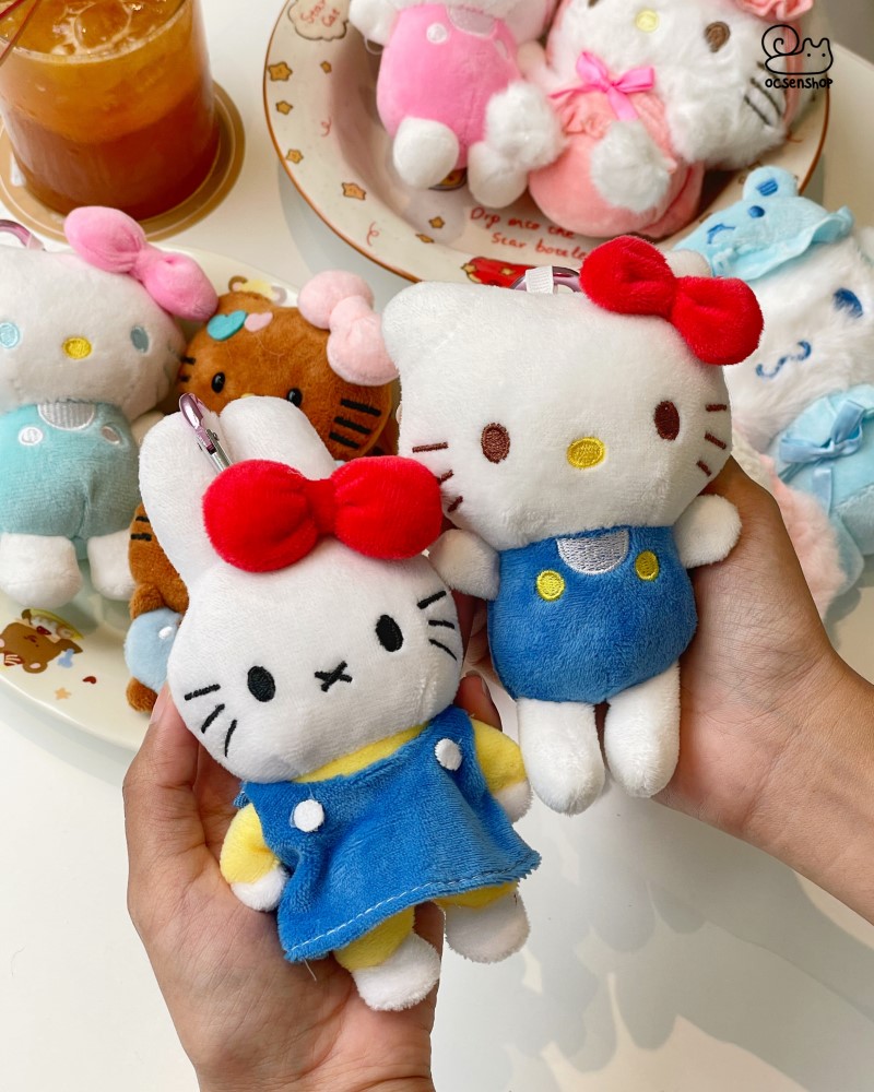 Móc khóa bông Miffy cosplay Hello Kitty