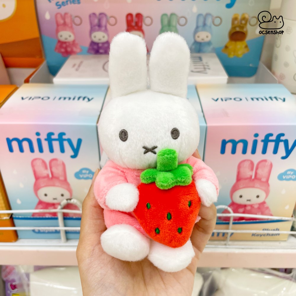 Móc khóa bông Miffy ôm trái cây