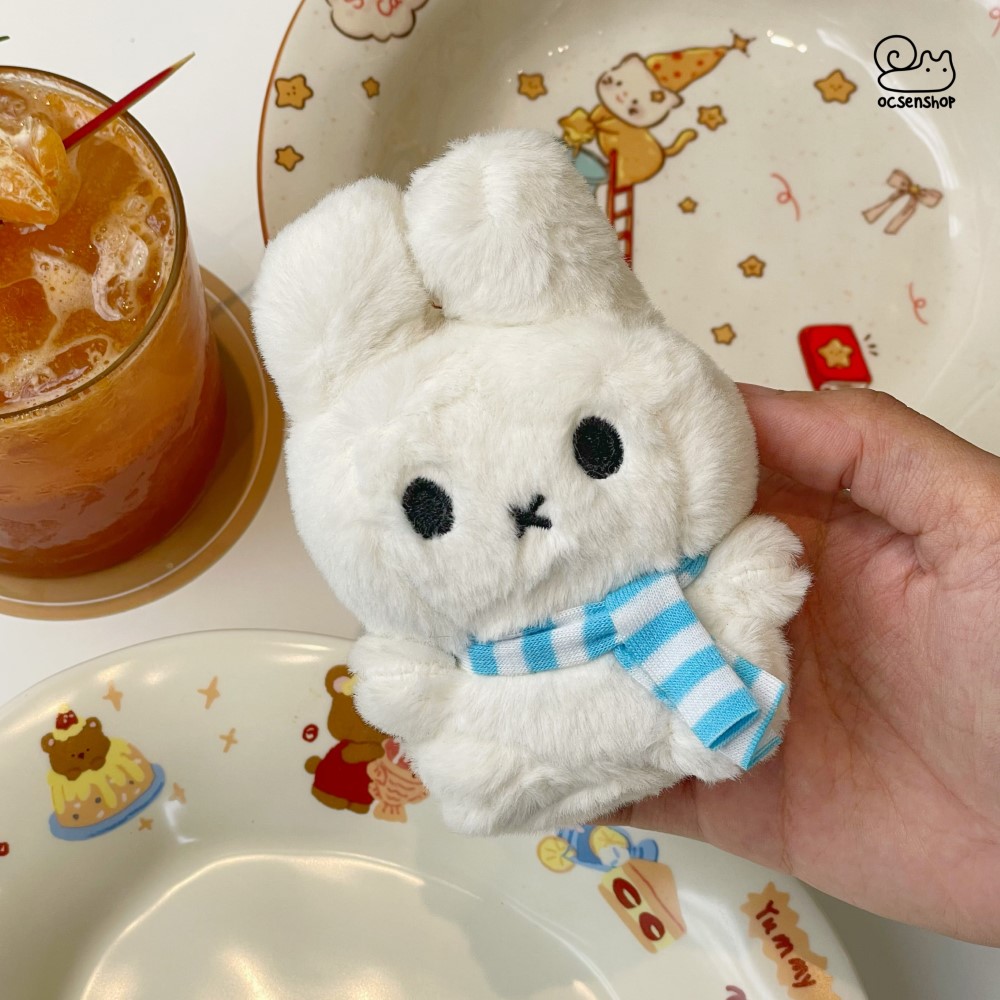 Móc khóa bông Miffy quàng khăn (11cm)