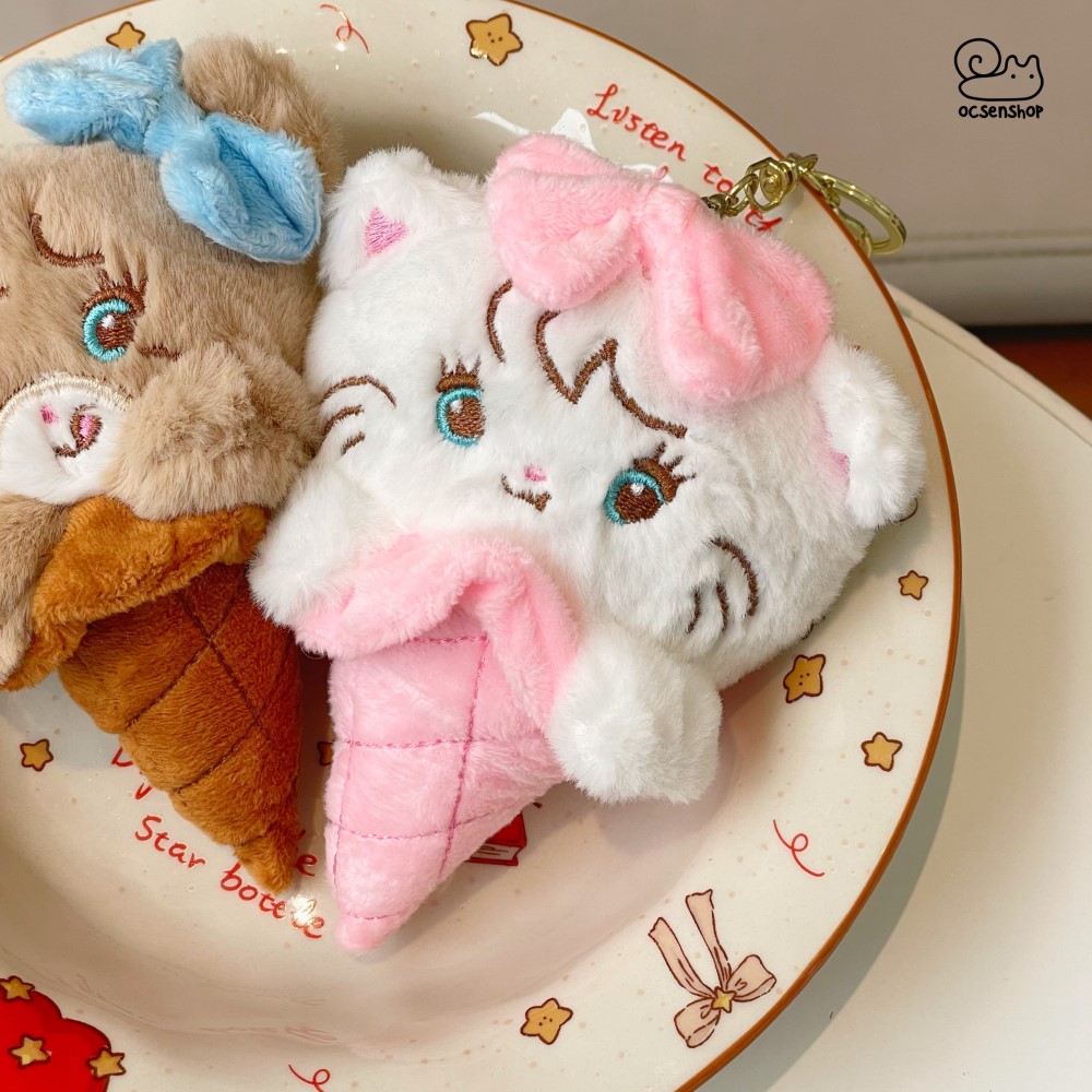 Móc khóa bông Mikko ốc quế (14cm)