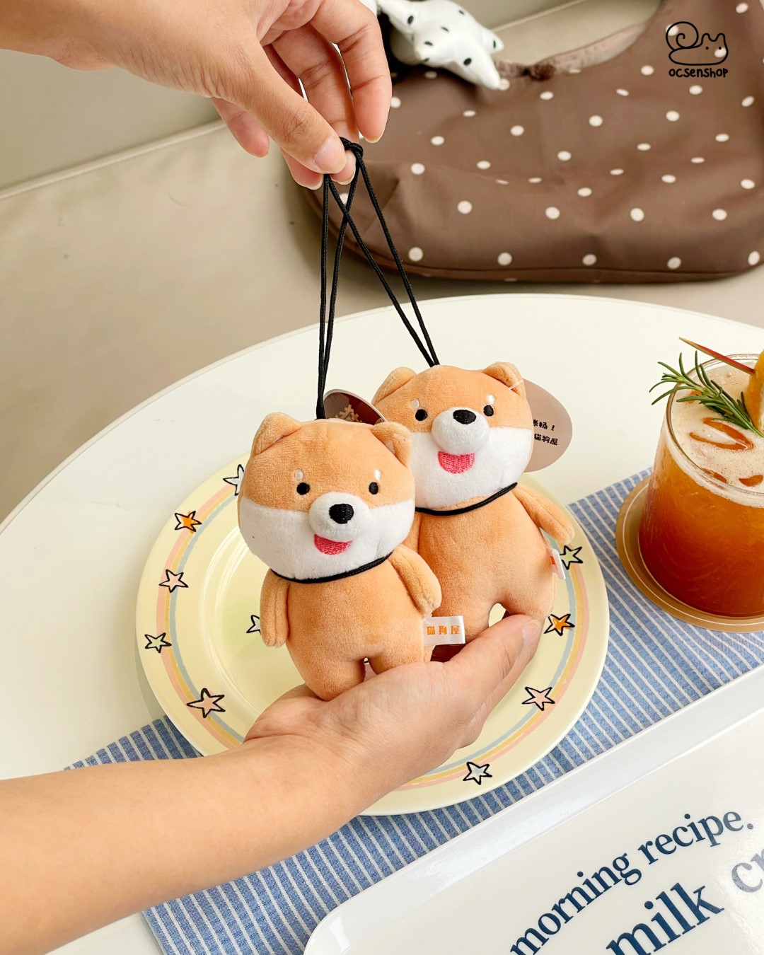 Móc khóa bông Shiba (12cm)
