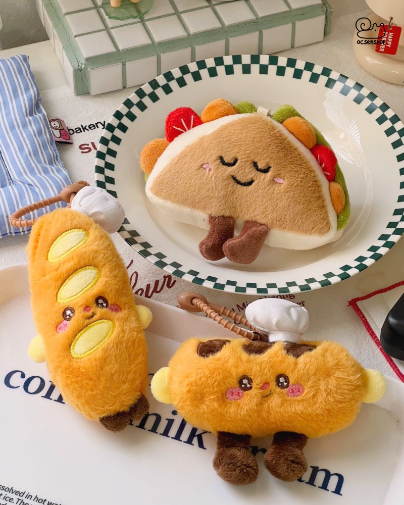 Móc khóa bông đồ ăn emoji