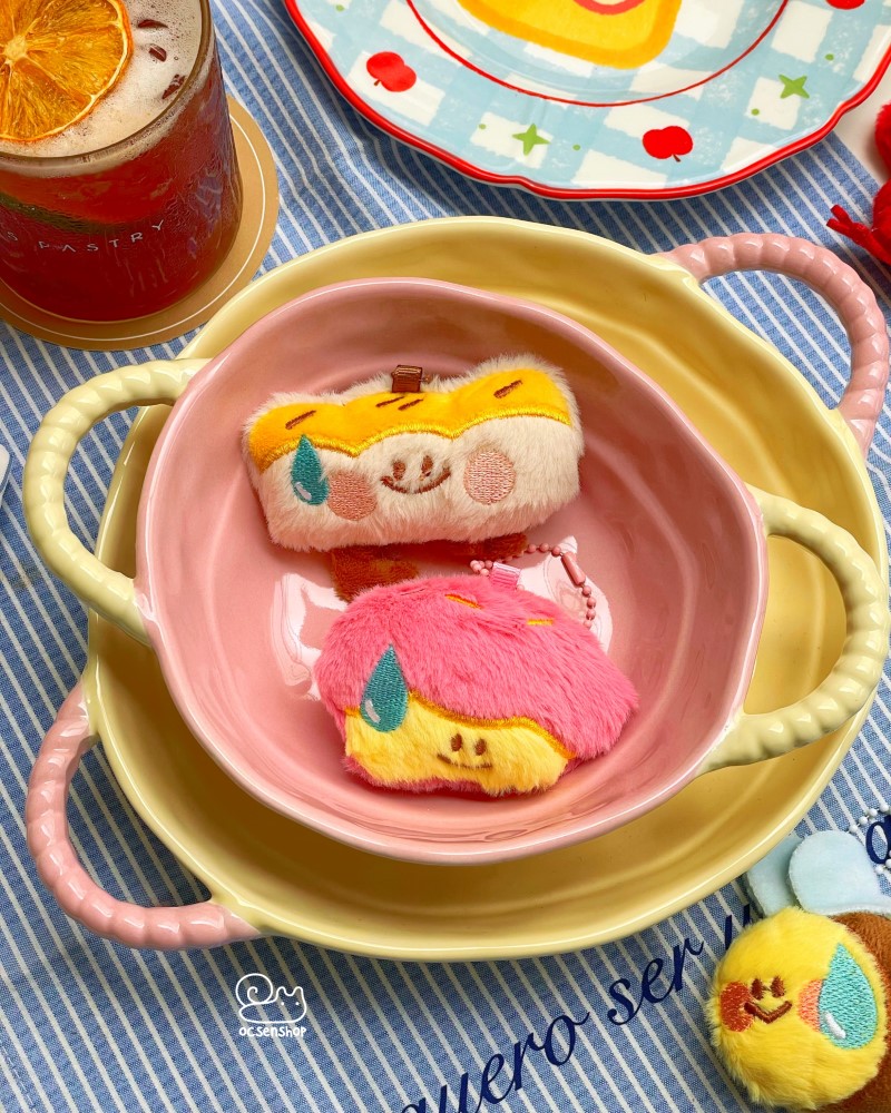 Móc khóa bông đồ ăn emoji