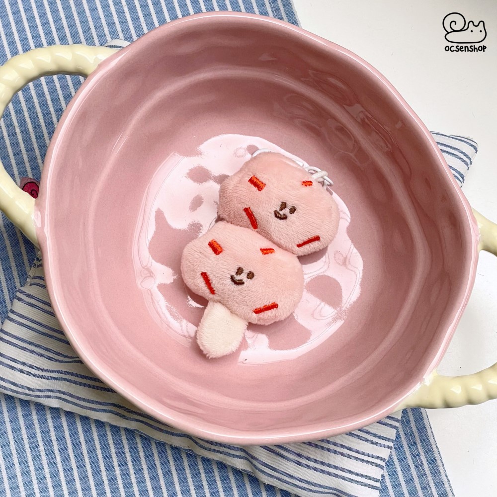 Móc khóa bông xiên đồ ăn